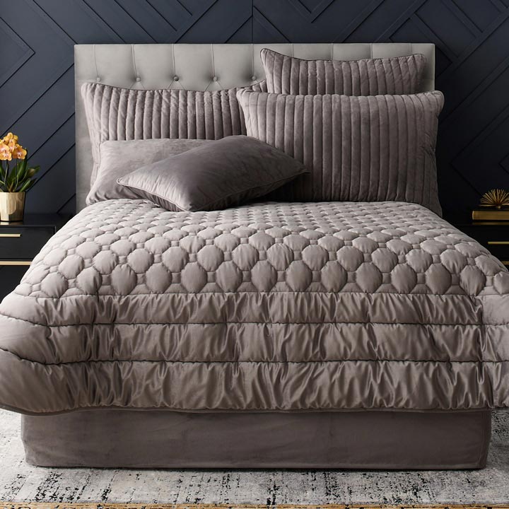 Royale Comforter Bedding Set Grey